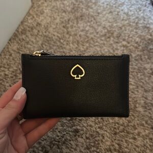 kate spade Black Leather Card Holder Wallet